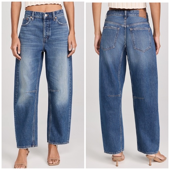 Madewell Denim - Madewell The Darted Barrel-Leg Jean in Dobbins Wash Rigid Size 28